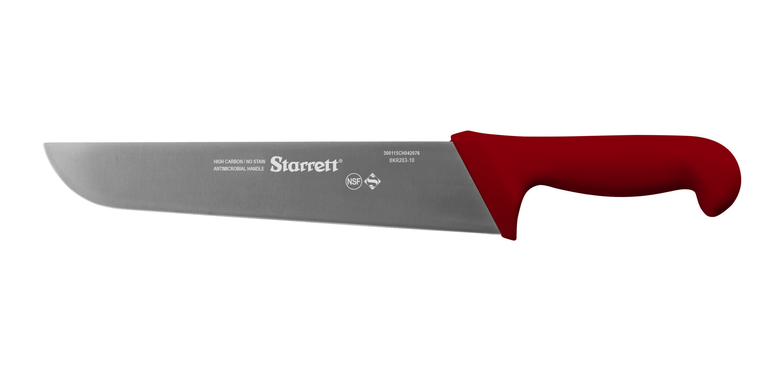 Butchers Knife Wide Straight 10 (250mm) Red Handle (BKR20310) Starrett