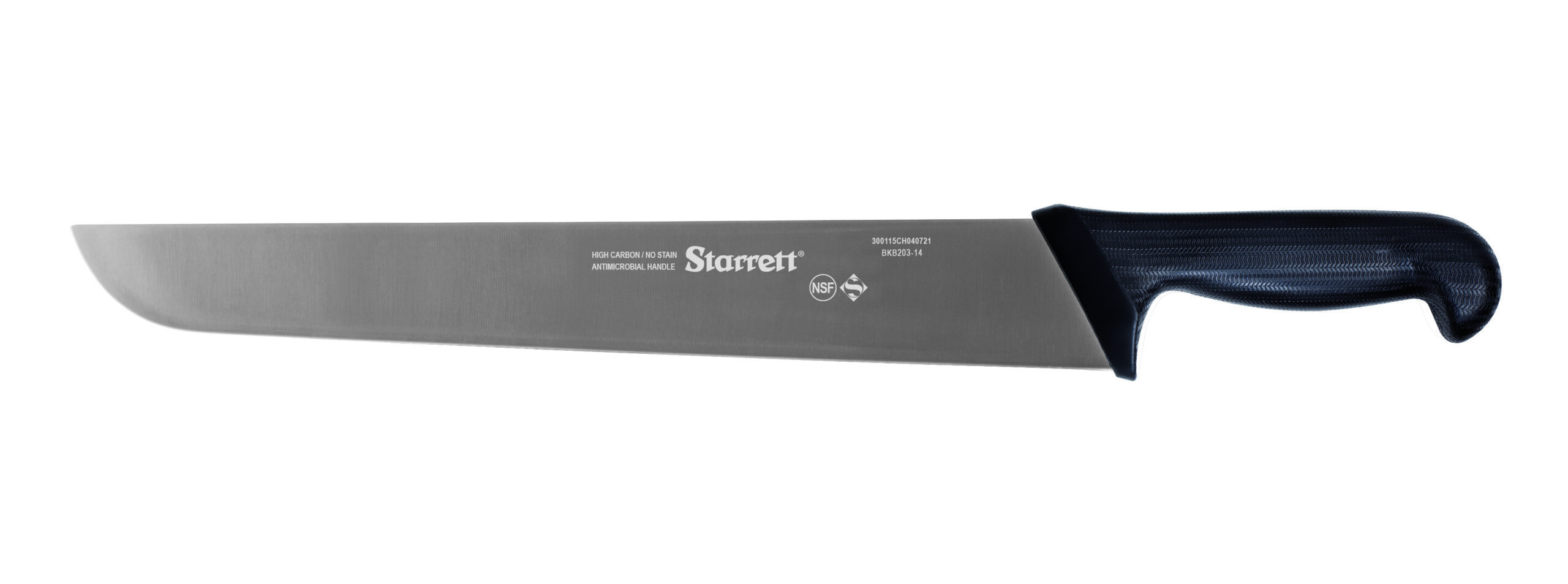 Butchers Knife Wide Straight 14 (350mm) Black Handle (BKB20314) Starrett