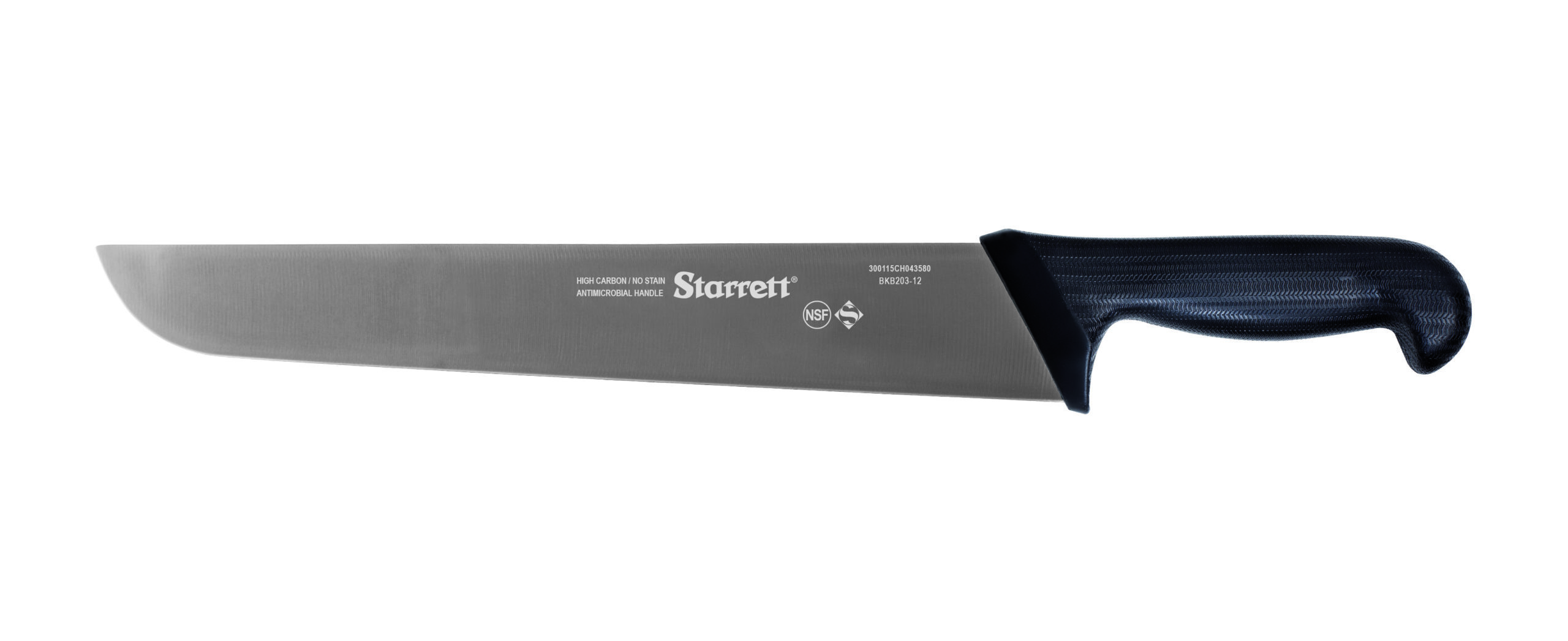 Butchers Knife Wide Straight 12 (300mm) Black Handle (BKB20312) Starrett