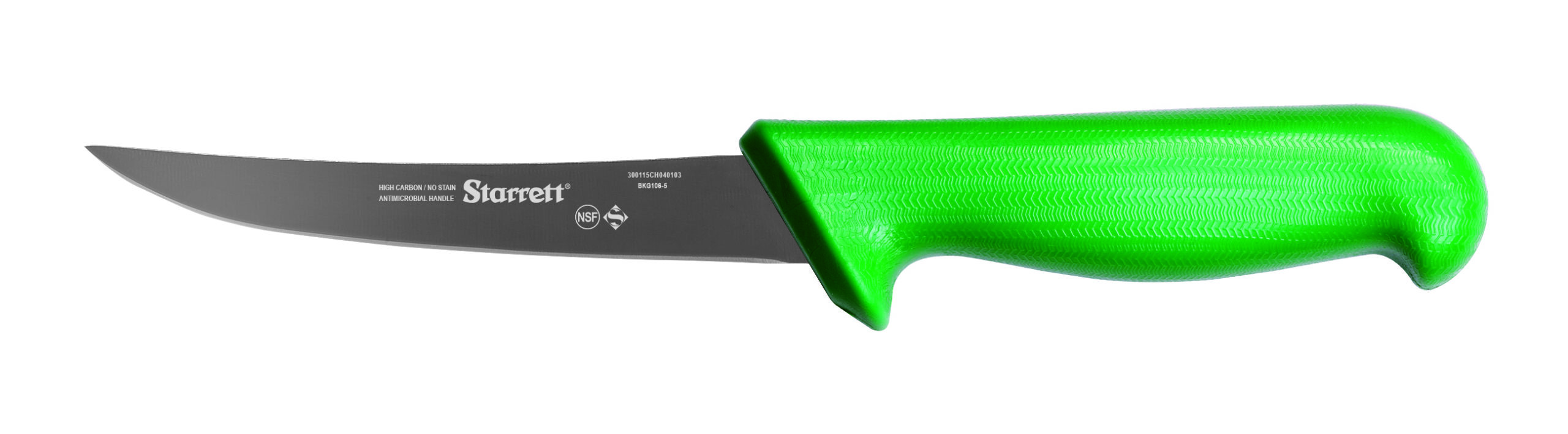 Boning Knife Narrow Curved 5 (130mm) Green Handle (BKG1065) Starrett