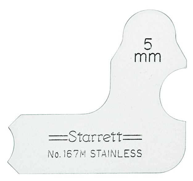 167M8MM Radius Gauge Starrett