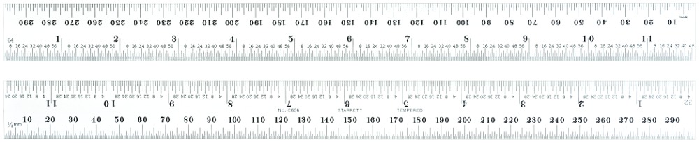 C636ME-150 Steel Rule - Starrett